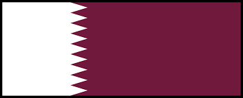 It is maroon with a broad white serrated band (nine white points) on the hoist side. Datei Flag Of Qatar Bordered Svg Wikipedia