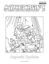 Minecraft brewing station this was the biggest hit at our minecraft party. Minecraft Aquatic Update Coloring Page Super Fun Coloring