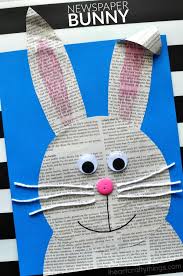 Simple And Easy Newspaper Bunny Craft Preschool Kids Crafts Bunny Crafts Easy Easter Crafts