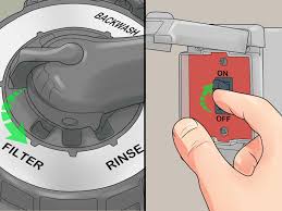 Next, if your filter has a bleeder valve (usually at the top of the filter) open this while the filter and pump are running until water spits out of the valve and then close immediately. 3 Ways To Change The Sand In A Pool Filter Wikihow