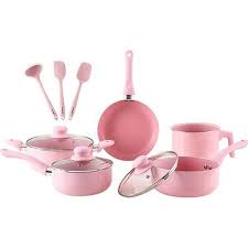 Foto 1 Conjunto De Panelas Everyday Rosa 5 Pecas La Cuisine Conjunto De Utensilios De Silicon Utensilios De Confeitaria Utensilhos De Cozinha Cozinha Rosa
