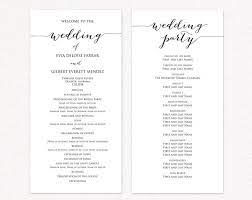 Wedding Program Two Templates Ceremony Program Template Diy Etsy Wedding Programs Template Wedding Program Template Free Wedding Ceremony Programs Template