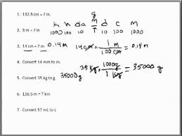Dimensional Analysis Problems 1 Metric Conversions
