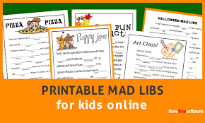 Mad libs are funny stories created on the spot. 5 Printable Mad Libs For Kids Online