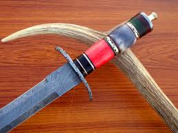This hunting dagger is brand new, hand crafted by the team of safitechs. Damascus Steel 27 Dagger Hunting Sword Custom Handmade