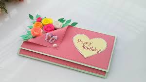 Today, birthday greetings can be sent easily to our friends. Beautiful Handmade Birthday Card Birthday Card Idea Youtube