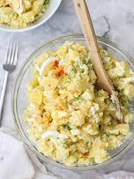 Peel the potatoes, and cut into ½ inch cubes. How To Make The Best Potato Salad Recipe Foodiecrush Com
