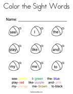 Currently, i advocate fall sight word coloring pages for you, this content is related with blue jeans coloring page. Sight Words Coloring Pages Twisty Noodle