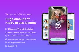 In this era of technology, we are surrounded by. Dating App Meetme Ios Ui Kit In Ux Ui Kits On Yellow Images Creative Store