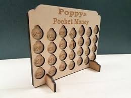 Details About Personalised Childrens Kids Pocket Money Reward Chart 1 Coin Saving Board