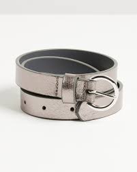 Team it with vibrant strappy sandals to complete a chic spring outfit. Metallic Pewter Skinny Belt Oliver Bonas