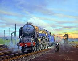 Fine Art Prints Of Railway Scenes Train Portraits Bon Accord Night Scotsman By Wynne Jones Steam Art Train Art Steam Trains