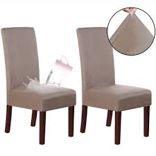 Check spelling or type a new query. 2pcs Stretch Chair Covers Removable Waterproof Dining Chairs Protector Soft Seat Slipcover For Dining Room Wedding Banquet Party Kitchen Chair Decoration Sale Banggood Com