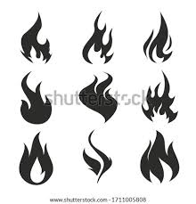 Black, minimalist icon isolated on white background. Flames Symbol Signs Signals Set Signals Triangle Triangular Flame Black And White Clipart Stunning Free Transparent Png Clipart Images Free Download