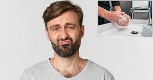 Depressed Man Doesn't Even Pretend to Wash Hands in the Bathroom Anymore