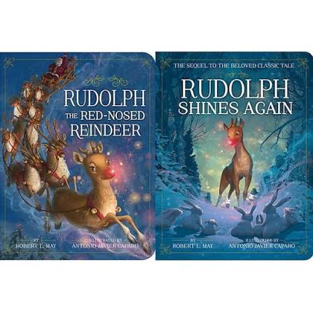 Classic Board Books Rudolph the Red-Nosed Reindeer a Christmas Collection:  Rudolph the Red-Nosed Reindeer; Rudolph Shines Again, (Board Book) -  Walmart.com
