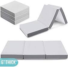 Amazon Com Samay 6 Inch Tri Folding Mattress With Washable Cover Includes Waterproof Mattress Liner Home Ki In 2020 Twin Futon Mattress Futon Mattress Twin Futon