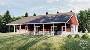 You could build a pole barn with just a small amount of residential living quarters, similar to a small apartment, or you could have a luxurious pole barn house that feels just like a traditional home. Pole Barn Post Frame Plan Reagan