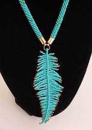 Beaded Necklace Handmade Necklace Guatemala Jewelry Bohemian Necklace Leaf Necklace Boho Necklace Teal Necklace Feather Necklace Bead Jewellery Beaded Jewelry Handmade Beaded Necklaces