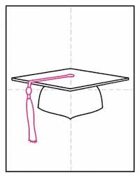 You will now start drawing the scroll with the end part of the paper, then draw a swirl. How To Draw A Graduation Cap Art Projects For Kids