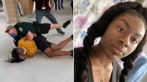 Moment girl, 16, is bodyslammed onto concrete and knocked out by school  guard