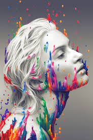 A Splash Of Colour Daniel Conway On Artstation At Https Www Artstation Com Artwork A1wel Color Splash Art Digital Portrait