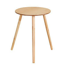 Collections Etc Wooden Round Side Accent Table 20 Diameter X 25 5 Height Sturdy Classic Three Legged Round Side Table For Use In Bedroom Living Room Or En Round Side Table Accent