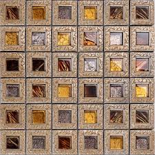 Brick style blue glass & slate tile marble. Crystal Glass Tiles For Kitchen And Bathroom Brown Mosaic Glass Block Tv Background Backsplash Wall Tile Brick