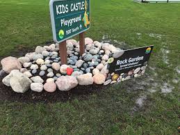 A rock garden, also known as a rockery or an alpine garden, is a small field or plot of ground designed to feature and emphasize a variety of rocks, stones, and boulders. Rock Gardens Vernon Hills Park District