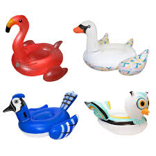 Swimline Swimming Pool Float Raft Giant Inflatable Flamingo Swan Owl Bird 4 Pack Ebay