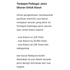 Sila ambil carta saiz kami sebagai standard rujukan 4 saiz kasut ini lebih kecil daripada yang biasa terus maaf persoalan kita tidak akan bertanggungjawab untuk salah saiz pertikaian tentang warna tolong perhatian : Talikasut Ana Cara Ukur Saiz Kasut Dengan Betul Mengikut Facebook