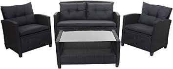 Früher gab es viele möbelstücke in schwarz, nun aber wird das etwas zartere und feinere anthrazit verwendet. Mendler Xxl Poly Rattan Garnitur Hwc F10 Balkon Garten Lounge Set Sitzgruppe Sofa Sessel Mit Kissen Spun Poly Anthrazit Amazon De