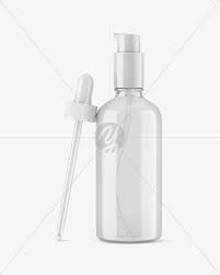 Clear Dropper Bottle W Pipette In Bottle Mockups On Yellow Images Object Mockups