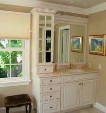 Cabinet On Top Of Counter Top Would Look Good With One On Each Side Bathroom Vanity Designs Bathroom Vanity Storage Custom Bathroom