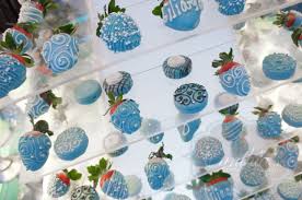 Pin By Sharonda Johnson On Tiffany Co Candy Buffet Tables Blue Candy Buffet Chocolate Covered Strawberries