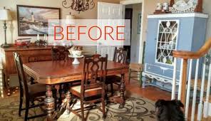 Visually divide the room into two squares. 9 Dining Room Table Makeovers We Can T Stop Looking At Hometalk