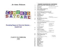 In Home Childcare Home Childcare In Home Childcare Emergency Preparedness Plan