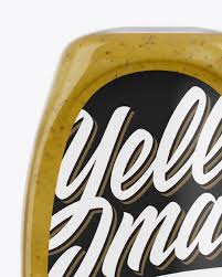 Download Mustard Sauce Bottle Mockup In Bottle Mockups On Yellow Images Object Mockups PSD Mockup Templates