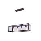 RAE 4 Light Clear Glass ORB Chandelier in Oil-Rubbed Bronze ICH257B04ORB30 Canarm