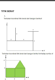 Koordinat titik berat bangun seperti gambar berikut adalah. Tentukan Koordinat Titik Berat Dari Bangun Berikut Ada 2 Soal Itu Brainly Co Id