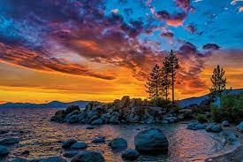 Sand Harbor Sunset By Glenn Sanderson Laketahoe Sandharbor Nevada Sunset Picture Nevada