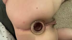 Shooting glass plug out of my gaped ass😧🤤