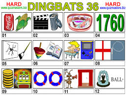 There is no particular theme with these sets of dingbats, the answers relating to well known phrases and sayings. Dingbats