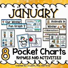 January Winter Pocket Chart Activities Hibernation Snowmen Winter Activities