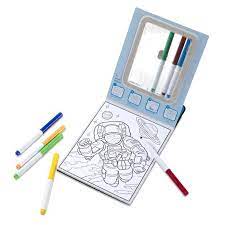 As children use markers to color in the 30 generously sized scenes featuring princesses, ballerinas, mermaids, butterflies, unicorns, and more, they see different patterns magically emerge. Magic Pattern Adventure Coloring Pad On The Go Travel Activity Melissa And Doug