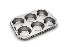 Fox Run 4867 Muffin Pan 6 Cup Stainless Steel Muffin Pan Stainless Steel Muffin Pan Cupcake Pan