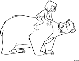 Young mowgli doesn't know much about the world in which he lives or the danger that lurks there. Download Drawing The Jungle Book 62 Baloo Color Page Png Image With No Background Pngkey Com