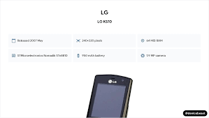 LG KS10 Full Device Specifications ...