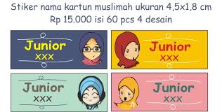 Maybe you would like to learn more about one of these? Jual Stiker Nama Kartun Muslimah Imut Murah Anak Dewasa Uk 4 5x1 8 Cm Jakarta Pusat Dokter Stiker Tokopedia