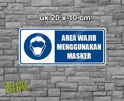 Harga stiker vinyl area wajib protokol covid 19 safety sign k3 masker cuci. Jual Sticker Sign Promo Stiker Area Wajib Menggunakan Masker Di Lapak Azzama Creative Bukalapak